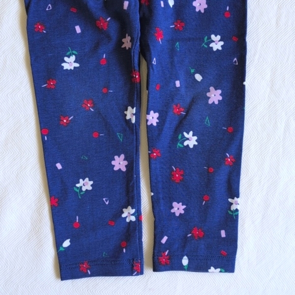 joe fresh blue floral stretch cotton leggings 18-24 months baby girl - Picture 7 of 7